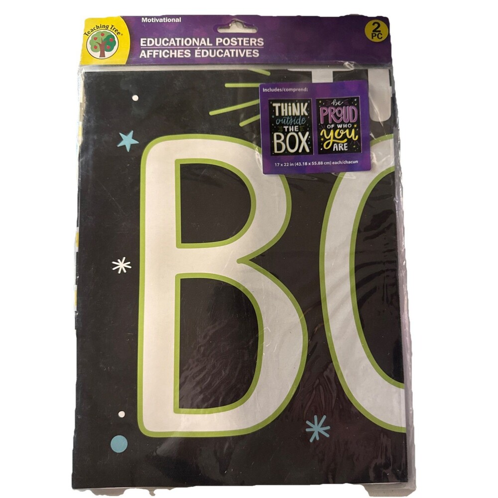 Teaching Tree Motivational Educational Posters 2-Pack SEALED, New